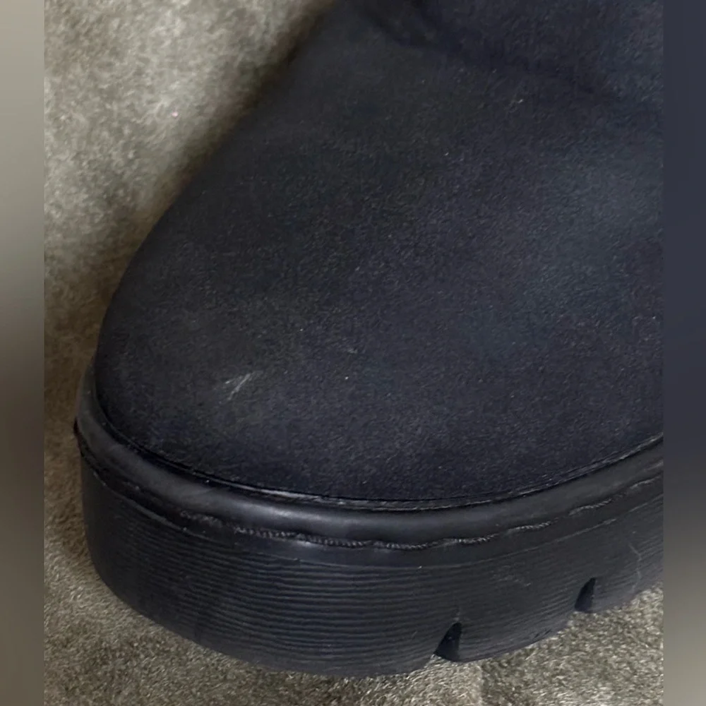 NAUTICA Laurette Size9 Women’s Black Faux Suede Wedge Heel Ankle Boot w/ zipper - Picture 13 of 16